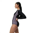 thumbnail image 3 of Speedo Maillot de Bain une Pièce à Manches Longues et Col Rond pour Femmes - Anthracite, Moyen, 3 of 4