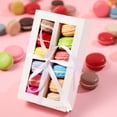 thumbnail image 4 of PACKHOME 15 Pack Macaron Boxes for 12, White Macaron Packaging Boxes with Window and Ribbon, 7.2×4×1.9 inches, 4 of 7