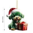 thumbnail image 3 of Dog Christmas Tree Ornament, Suspension 2D Acrylic Funny Lovers Gift, Home Decoration, Cute Xmas Dog Ornaments for Home Christmas Holiday Party Decorations, 6 Styles, 3 of 4