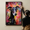 thumbnail image 4 of Whippet Dog Canvas Wall Art for Living Room, Funny Bathroom Wall Decor, Colorful Animal Painting Gift for Kid Teen Men, 4 of 4