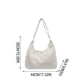 thumbnail image 3 of Bolso tote de pana para mujer, bolso bandolera de gran capacidad para ir al trabajo o a clase – Correa ajustable, bolso de mano versátil con forro para uso diario., 3 of 6