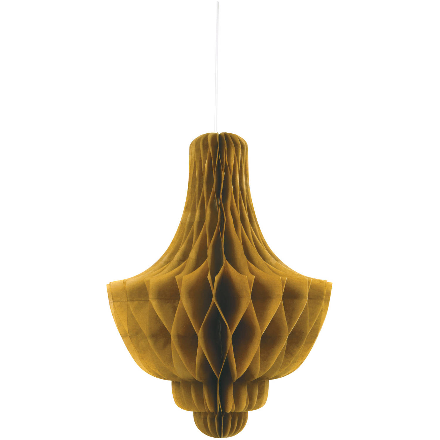 Chandelier Tissue Paper Decoration, 14 in, Gold, 1ct