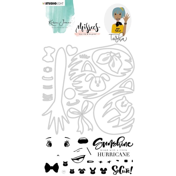 Karin Joan Collection Missies Tasha Clear Stamp & Die Cut 148x210mm nr.04