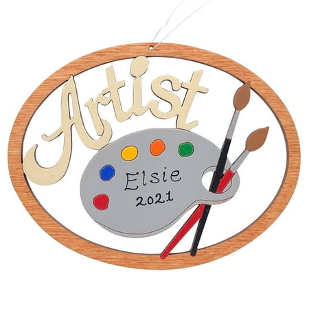 

Christmas Tree Pendant Hand Painted Fade Resistant Ornamental Hollow Out Wooden Crafts Decoration Reusable Wooden Christmas Tree Pendant Decor for Home