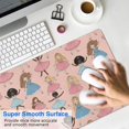 thumbnail image 4 of Long Mouse Pads for Desk,Colorful Princess Dance Pattern Desk Mats on Top Of Desks, Desk Mouse Pad Extra Large with 3mm Non-Slip Base and Stitched Edge for Gaming,Office,Work,Home 31.5"x11.8", 4 of 6