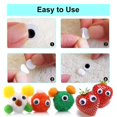 thumbnail image 2 of Ojos saltones, 700 piezas de plástico, ojos móviles, autoadhesivos, ojos tambaleantes, ojos negros pequeños y grandes, ojos de muñeca, ojos redondos adhesivos para manualidades kaili Sencillez, 2 of 3