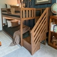 thumbnail image 6 of Max & Lily Solid Wood Twin over Twin Low Bunk Bed for Kids with Staircase, Pecan, 6 of 13