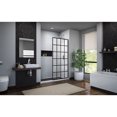thumbnail image 5 of DreamLine French Linea Toulon 34 in. W x 72 in. H Single Panel Frameless Shower Door, Open Entry Design in Satin Black, 5 of 9