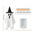 thumbnail image 4 of Halloween Ghost Garland With Lights 12.5Ft Witch Hat Ghost Party Banner For Mantel, Wall, Office, Indoor or Outdoor Party Decor, 4 of 5