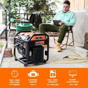 GENMAX 3500 Peak Watts-Gas Powered Open Frame RV Ready Inverter Generator，Quiet Technology, EPA Compliant GM3500Xi