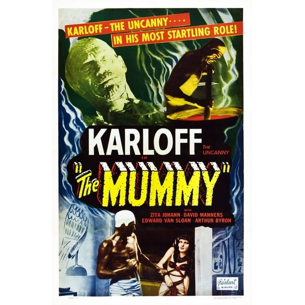 The Mummy Top Left Boris Karloff Top Right Noble Johnson On Bottom Left To Right Noble Johnson Zita Johann On A 1951 Re Walmart Com Walmart Com