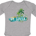 thumbnail image 4 of Inktastic St Lucia Vacation Cruise Trip Boys or Girls Long Sleeve Baby Bodysuit, 4 of 5