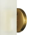 thumbnail image 2 of Claxy 2-Light Brass Cylinder Wall Sconces Set of Two Frosted Glass Wall Light Fixtures, 2 of 6