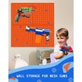 thumbnail image 2 of Orange Peg Board for  Gun Storage Organizer - Wall Mount Tool Holder with 20 Wooden Pegs and, 2 of 6