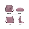 thumbnail image 4 of Spencer Crossbody Purses for Women Medium Nylon Crossbody Bag Lightweight Satchel Bag Shoulder Handbag, Purple, 4 of 13