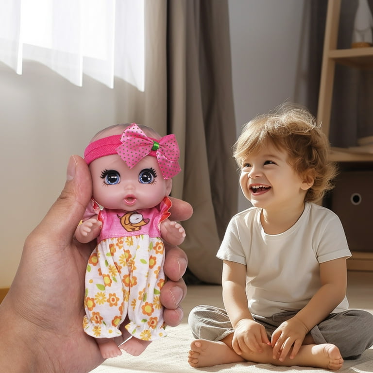Coollooc Cute Small Baby Doll Newborn Baby All Vinyl Reborn