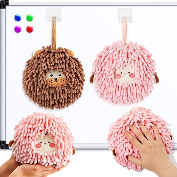 TACYKIBD 2 Pcs Microfiber Shag Whiteboard Eraser 6.7 Inch Dry Erase Board Eraser Large Cute Dry Eraser Washable White Board Eraser Chalkboard Eraser for Chalk Home Office Classroom Teacher Supplies