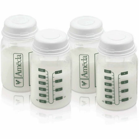 Ameda Breast Milk Storage Bottle, BPA-free, 4-Pack