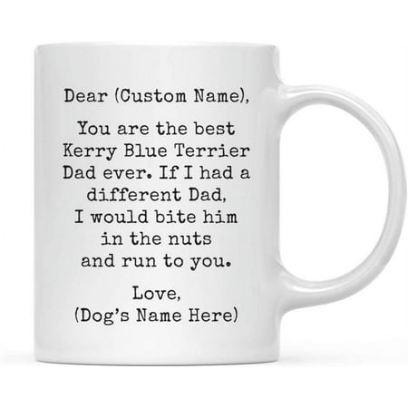 

Andaz Press Personalized Funny Dog Dad 11oz. Coffee Mug Gag Gift Best Kerry Blue Terrier Dog Dad Bite in Nuts and Run to You 1-Pack Dog Lover s Christmas Birthday Ideas Includes Gift Box