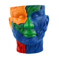 thumbnail image 3 of Maceta con cara pintada, maceta creativa, ideal como regalo, maceta , maceta de resina para patio, exterior, plantas de interior, 3 of 9
