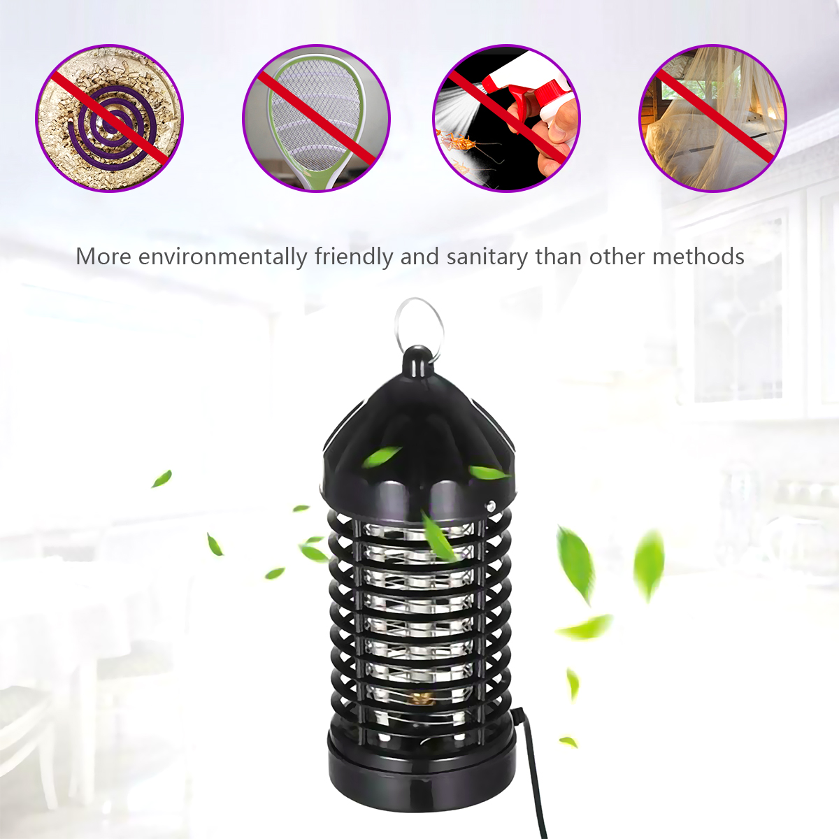 Electric Mosquito Killer Lamp Fly Bug Insect Zapper Trap for Outdoor Indoor