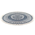 thumbnail image 4 of Round Area Rug 3' Diameter with Tassels Bohemian Washable Chic Bohemian Mandala Hand Woven Round Rugs, Non-Slip Soft Floor Carpet for Living Room Bedroom Nursery Decor, 4 of 4