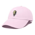 thumbnail image 5 of Dalix Lightning Embroidered Bolt Dad Hat Cotton Baseball Cap Adjustable Mens in Washed Pink, 5 of 5