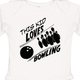 thumbnail image 4 of Inktastic This Kid Loves Bowling Boys or Girls Long Sleeve Baby Bodysuit, 4 of 5