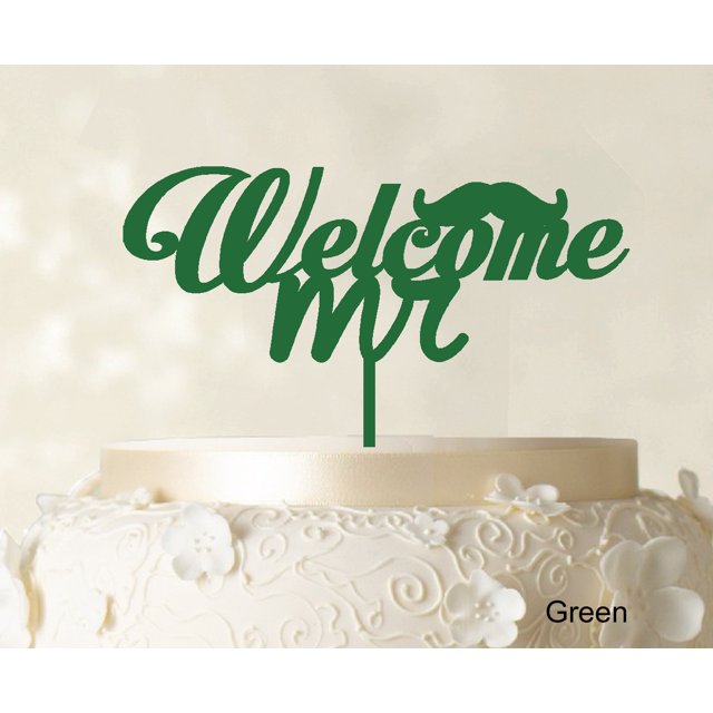 Welcome Mr Personalized Custom Cake Topper Cake Decoration Color Option Available 6-7-8 Inches Wide