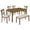 Oak#2, variant on Dining Room Set, LEGAHOME 6 Piece Dining Sets with Bench and Chairs, Solid Wood Kitchen Dining Table Set for 6 with Upholstered Chairs, Gray