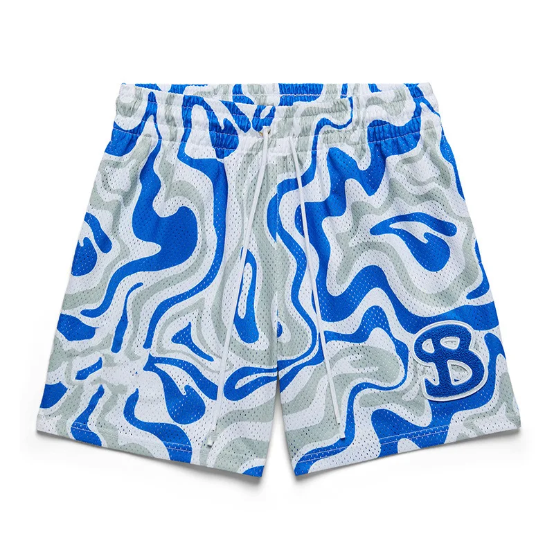 SCREENSHOT Men's Basketball Mesh Shorts - Urban Streetwear Athletic Shorts, 11" Inseam, Team Colors (Royal, Large)