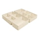 thumbnail image 1 of 4x Calcetines de ropa interior Cajas de almacenamiento Organizador de cajas de ahorro de cajas de almacenamiento portátil Organizador de armario para altura 10 cm, 1 of 8