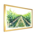 thumbnail image 2 of Designart 'Rural Scene Vineyard Path' Traditional Framed Art Print, 2 of 4