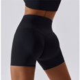 thumbnail image 4 of SWSMCLT Women's Gym Leggings Yoga Shorts Elastic Waist Sweatpants High Waisted Biker Short Tight Slim Fit Summer Casual Black 6, 4 of 4