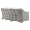 thumbnail image 5 of Modway Conway Outdoor Patio Wicker Rattan Loveseat in Light Gray White, 5 of 8