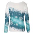 thumbnail image 5 of Lilgiuy Fashion Women Print Long Sleeve Comfortable Breathable V-Neck Shirt Tops to Wear with Leggings, 5 of 5