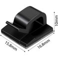 thumbnail image 2 of 100 Pieces Mini Outdoor Cable Clips With Adhesive Tape Self Adhesive Cable Clips Decoration Light Clips Cable Holder Clip, 2 of 5