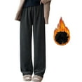 thumbnail image 4 of Women High Waist Casual Wide Leg Long Pants Trousers Stretch Twill Pants With Pocket Thin Crop Pants For Women Casual Summer, 4 of 8