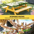 thumbnail image 6 of St. Patrick's Day Table Cloths for 6 Foot Rectangle Tables, Gnomes Shamrock Gold Coin Plaid Patio Waterproof Elastic Fitted Tablecloths, Washable Rectangular Table Cover for Camping, 6 of 8