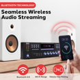 thumbnail image 2 of Amplificador Bluetooth Inalámbrico de 4 Canales Pyle, Receptor de Audio Estéreo para el Hogar con Radio FM, HDMI, USB, 2 Entradas de Micrófono con Eco y Reproductor de CD Frontal, 2 of 7