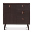 thumbnail image 3 of Patiojoy Armoire de Rangement à 3 Tiroirs Table Console d'Entrée avec Portes et Pieds en Bois Massif, 3 of 5