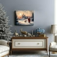 thumbnail image 5 of P&L Art Christmas Santa Claus and Reindeer in Winter Wonderland Canvas wall art decor,Festive Wall Art for Living Room or Office,Holiday Home Decor with Scenic Snowy Landscape & Classic Santa 16X20", 5 of 8