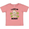 thumbnail image 3 of Inktastic Cute Sloth I Love My Mommy with Green Leaves Boys or Girls Baby T-Shirt, 3 of 5