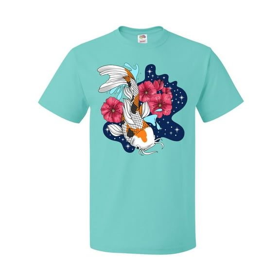 Inktastic Japanese Koi Fish Pond with Stars T-Shirt