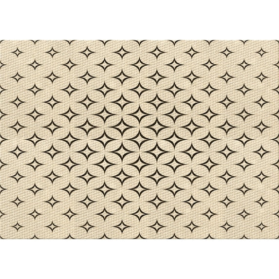 Ahgly Company Machine Washable Indoor Rectangle Transitional Moccasin Beige Area Rugs, 4' x 6'