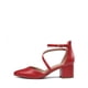 thumbnail image 2 of Zapatos DREAM PAIRS Tacones Bajos de Punta con Correa al Tobillo Rojo, 2 of 8
