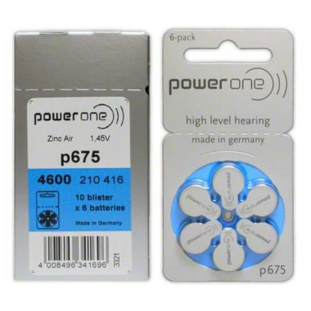 P675 Battery for BHA-220 Hearing Amplifier, Pack of Sixty