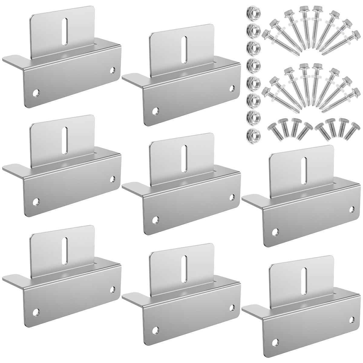8Pcs Solar Panel Bracket Metal Solar Panel Mount Z Bracket Solar Panel
