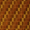 thumbnail image 1 of Ahgly Company Indoor Square Checkered Yellow Modern Area Rugs, 3' Square, 1 of 4