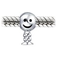 thumbnail image 2 of Bling Jewelry Womens Happy Smiley Face Dangle Charm Bead Sterling Silver for European Bracelet, 2 of 3